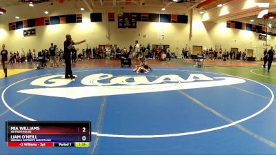 86 lbs 1st Place Match - Liam O`Neill, Virginia Patriots Wrestling vs Mia Williams, VB Fighthouse
