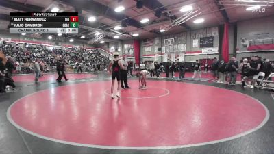 106 lbs Champ. Round 2 - Matt Hernandez, Rio Mesa vs Julio Cambron, Coachella Valley