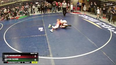 92 lbs Cons. Round 2 - Tate Warburton, JWC vs Heston Oliver, JWC