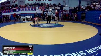 130 lbs Quarterfinal - Lilly Culbreth, Kankakee Valley vs Ezra Wagner, New Palestine
