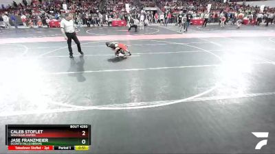 60 lbs Cons. Round 2 - Jase Franzmeier, Oconto Falls/Abrams vs Caleb Stoflet, Wisconsin Rapids