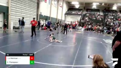 46 lbs Cons. Semi - Jordy Meintzer, Bryan Youth Wrestling vs Colt Thompson, Nebraska Elite