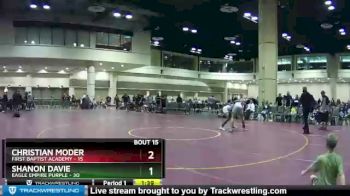 170 lbs Quarters & Wb (16 Team) - Christian Moder, First Baptist Academy vs Shanon Davie, Eagle Empire Purple