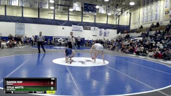 125 lbs 1st Place Match - Titus Watts, Soldotna vs DAMON MAY, Kodiak