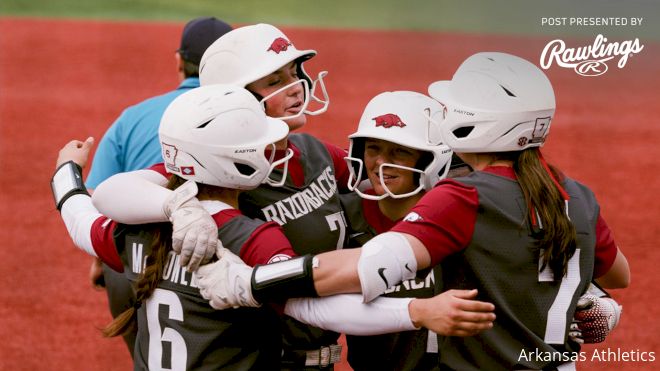 Arkansas Softball Uses Nine-Run Inning To Top Rutgers 10-0 At Mary Nutter