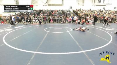 75 lbs Semifinal - Nova Grabow, Wolverine Den Wrestling Club vs Brinlee Taylor, Mexico Wrestling