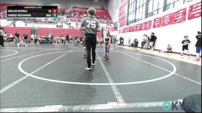 55 lbs Quarterfinal - Nolan Elwell, Tuttle Wrestling vs Kreed Richards, Rough Riders