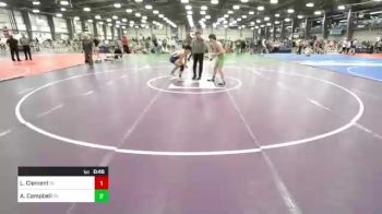 145 lbs Consi Of 8 #1 - Lucas Clement, IN vs Ashton Campbell, PA