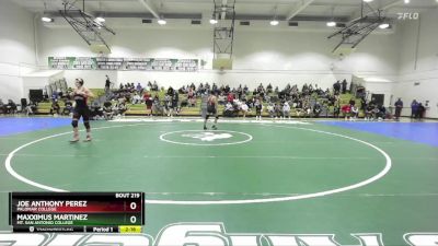 157 lbs 1st Place Match - Maxximus Martinez, Mt. San Antonio College vs Joe Anthony Perez, Palomar College