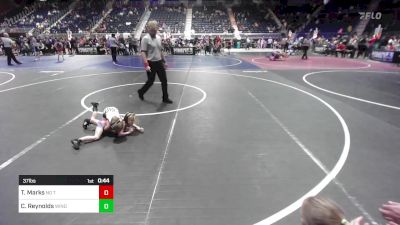 37 lbs Quarterfinal - Theo Marks, No Team vs Clara Reynolds, Windy City WC