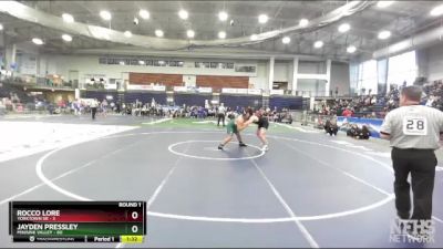 215 lbs Round 1 (3 Team) - Jayden Pressley, Minisink Valley vs Rocco Lore, Yorktown Sr