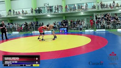 80kg Champ. Round 3 - Karan Grewal, Guru Gobind Singh WC vs Wesam Sa`ed, Matmen WC