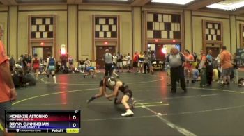 76 lbs Round 5 (10 Team) - McKenzie Astorino, MGW- Blue Raz vs Brynn Cunningham, MGW- Cotton Candy