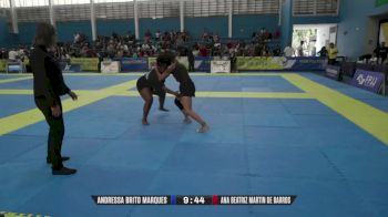 ANDRESSA BRITO MARQUES vs ANA BEATRIZ MARTIN DE BARROS 2026 FPJJ Circuito Paulista NO GI Etapa 1