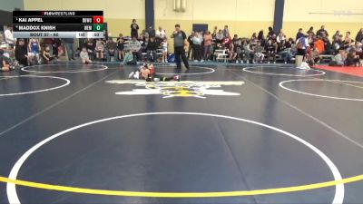 60 lbs Quarterfinal - Kai Appel, Dakota Boyz Wrestling Club vs Maddox Knish, WEM/JWP