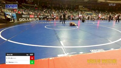 92 lbs Round Of 16 - Carlos Rodriguez-de Cespedes, Miami Wrestling Club vs Kai Weiss, Open Mats