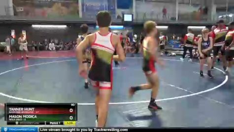 90 lbs Round 3 (8 Team) - Mason Modica, NOLA Gold vs Tanner Hunt, Backyard Brawlers