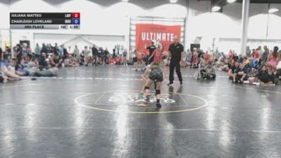 75 lbs 3rd Place - Juliana Matteo, Lady Warriors Wrestling Club - GK12E vs Charleigh Loveland, MIREV - GK12E