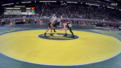 D4-126 lbs Cons. Round 2 - Andrew Frazier, Riverview Gabriel Richard vs Tommy Heatwole, Otisville LakeVille Memorial