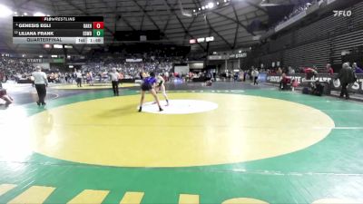 Girls 3A 125 lbs Quarterfinal - Liliana Frank, Edmonds-Woodway (Girls) vs Genesis Egli, Oak Harbor (Girls)