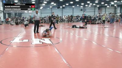 72 lbs Round 5 - 4:00pm Saturday - Hudson Stenglein, NYWAY - Iron Empire vs Blaize Rodriguez, Team Ohio