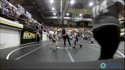 70-75 lbs Semifinal - Lyrik Womack, Marlow Outlaws vs Tobias Roundtree, ARDMORE TAKEDOWN CLUB