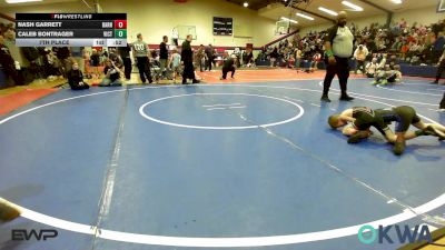 55 lbs 7th Place - Nash Garrett, Barnsdall Youth Wrestling vs Caleb Bontrager, Victory Youth Wrestling