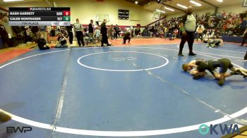 55 lbs 7th Place - Nash Garrett, Barnsdall Youth Wrestling vs Caleb Bontrager, Victory Youth Wrestling