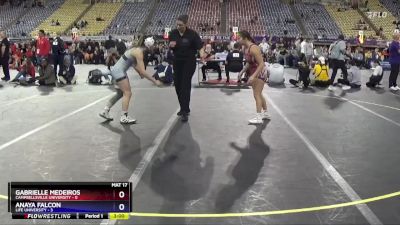 110 lbs Quarters & 1st Wb (16 Team) - Anaya Falcon, Life University vs Gabrielle Medeiros, Campbellsville University