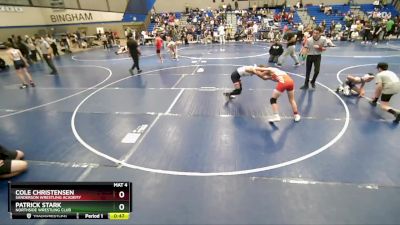 110 lbs Cons. Round 2 - Cole Christensen, Sanderson Wrestling Academy vs Patrick Stark, Northside Wrestling Club