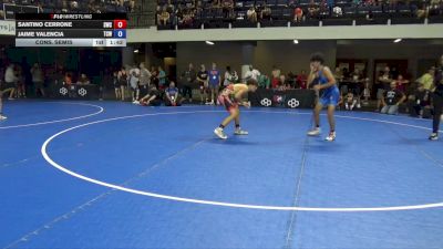 132 lbs Cons. Semis - Santino Cerrone, Southside Wrestling Club vs Jaime Valencia, Tucson Cyclones Wrestling