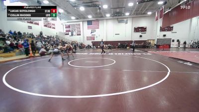 132 lbs 5th Place - Lucas Sotolongo, St Joseph vs Collin Rhodes, Ledyard