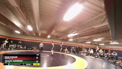 135 lbs Round 1 (4 Team) - Teagan Andersen, JWC vs Zack Kohler, Wasatch