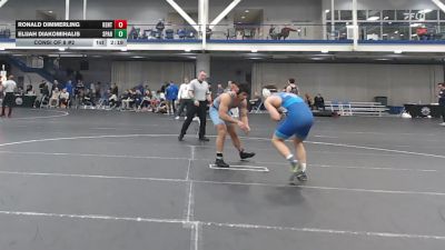 184 lbs Consi Of 8 #2 - Ronald Dimmerling, Kent State vs Elijah Diakomihalis, Spartan Wrestling Club - UnAttached