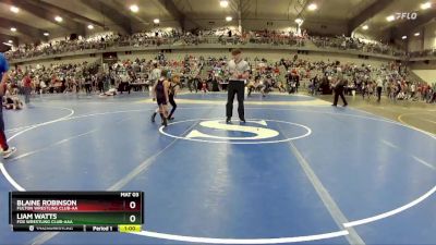 55 lbs Quarterfinal - Liam Watts, Fox Wrestling Club-AAA vs Blaine Robinson, Fulton Wrestling Club-AA