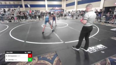 120 lbs Consi Of 64 #2 - Devin Dimapasoc, North Coast Grapplers vs Roman Jaimes, Kings WC