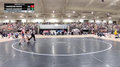 Girls 100 lbs 1st Place Match - Evangeline Monge, Centennial High School vs Easton Dadiomoff, Montgomery Central High School