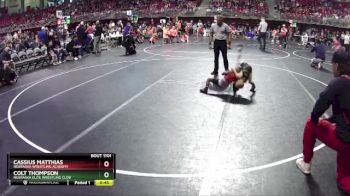 50 lbs Champ. Round 2 - Colt Thompson, Nebraska Elite Wrestling Club vs Cassius Matthias, Nebraska Wrestling Academy