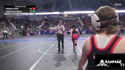 110 lbs Cons. Round 3 - Mikaela West, ElDorado vs EmmaLynn Hagar, Red Devil