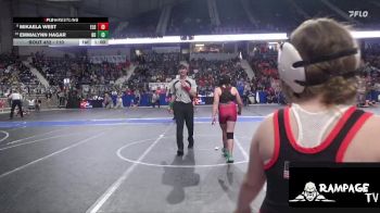 110 lbs Cons. Round 3 - Mikaela West, ElDorado vs EmmaLynn Hagar, Red Devil