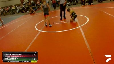 65 lbs Round 3 (6 Team) - Landon Belka, Belding Orange vs Cayden McDonald, The Funky Singlets Yellow