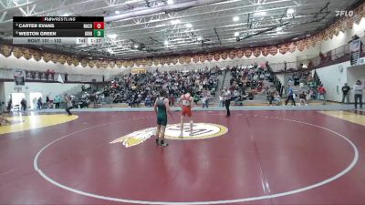 132 lbs Quarterfinal - Carter Evans, Natrona County vs Weston Green, Green River