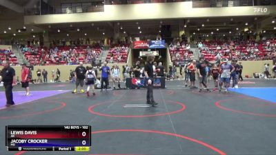 102 lbs Champ. Round 1 - Lewis Davis, AR vs Jacoby Crocker, MO