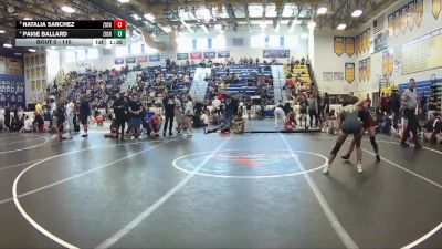 110 lbs Quarterfinal - Natalia Sanchez, Westside WC vs Paige Ballard, Outkast