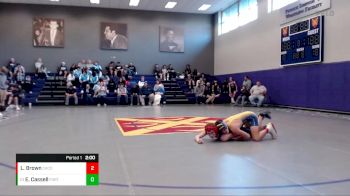 120 lbs Champ. Round 2 - Eithan Cassell, Fort Campbell vs Logan Brown, Caldwell County