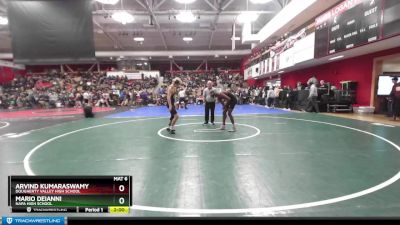 159 lbs Champ. Round 2 - Arvind Kumaraswamy, Dougherty Valley High School vs Mario Deianni, Napa High School