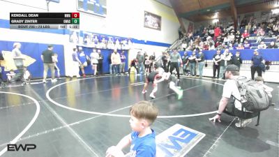 73 lbs Rr Rnd 1 - Kendall Dean, Morris Wrestling Association vs Grady Zinter, Owasso Takedown Club