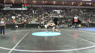 125 lbs 3rd Place Match - Eli Kirk, Central Okla. vs Logan Davis, West Liberty
