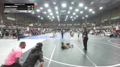 62 lbs Semifinal - Avrielle Eaton, Duran Elite vs Lucas Barnes, Top Rank Hammers