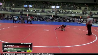 90 lbs 5th Place Match - Tim Berghuis, Wabasha-Kellogg-Alma-Pepin vs Enzo Riggio, Poynette Panther Youth Wrestli